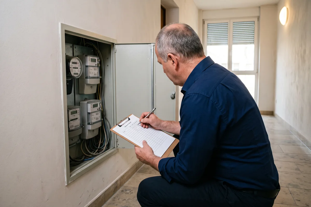 מסירת חזקה בדירה שנמכרה, קריאת מונים ופרוטוקול מסירה